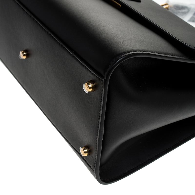Dolce & Gabbana Black Leather Sicily 58 Top Handle Bag 1