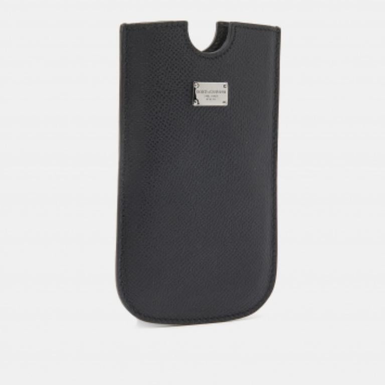Dolce & Gabbana Custodia per smartphone SIII in pelle nera in vendita 5