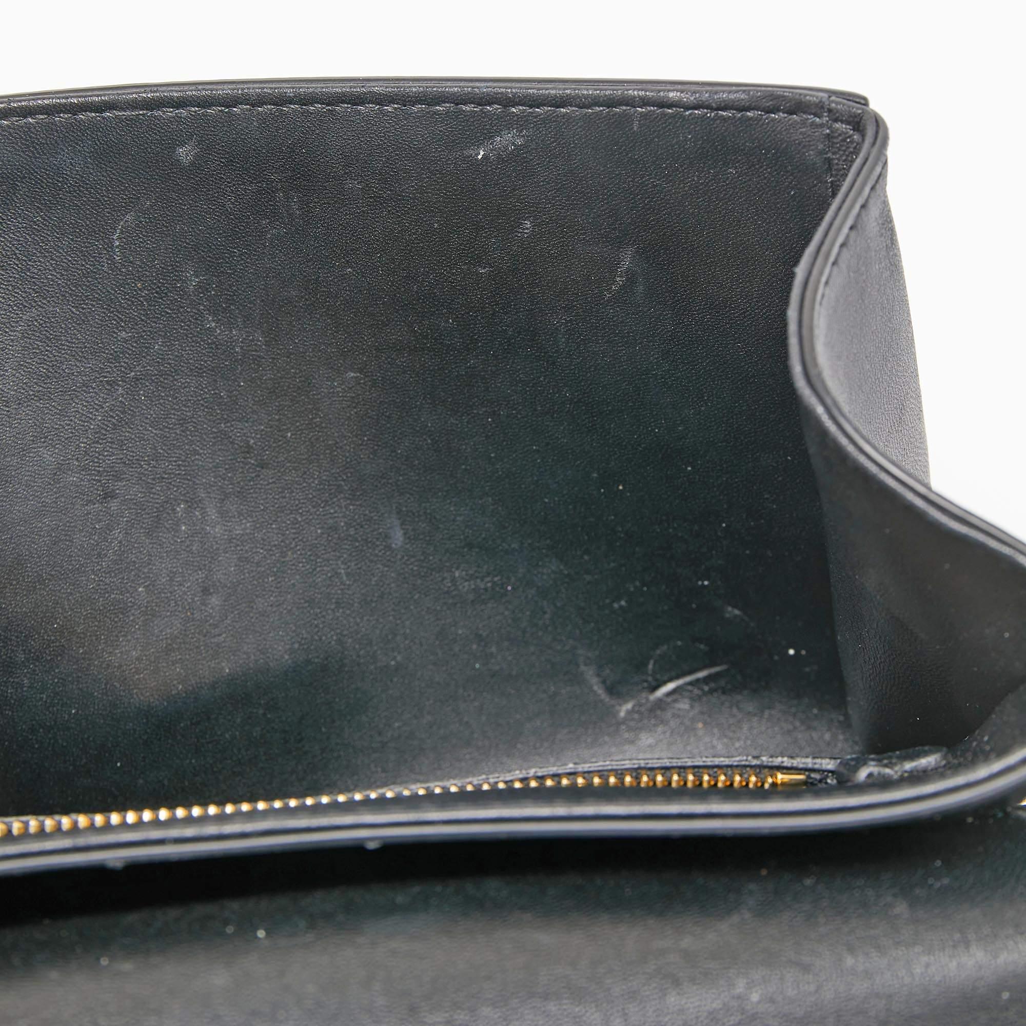 Dolce & Gabbana Black Leather Small Devotion Chain Shoulder Bag 10