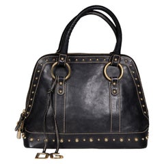 Dolce & Gabbana Black Leather Studded Handbag