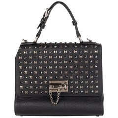 DOLCE & GABBANA schwarzes Leder STUDDED MONICA MEDIUM Tasche