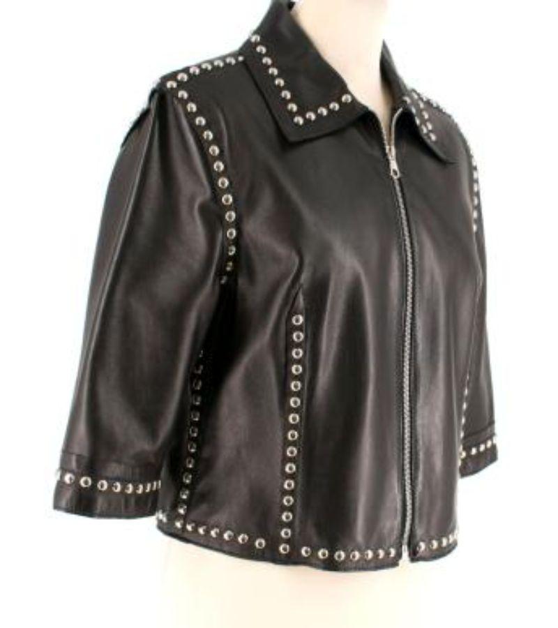 Leather Jacket with Studs

-Dolce and Gabbana leather jacket
-Silver Studs on edges
-Fully Lined

Materials:
Leather

Made in Italy.

Professional leather care only.

PLEASE NOTE, THESE ITEMS ARE PRE-OWNED AND MAY SHOW SIGNS OF BEING
STORED EVEN