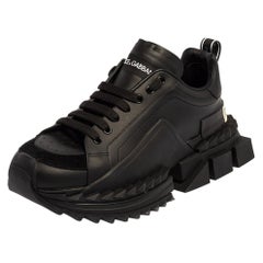 Dolce and Gabbana Black Leather Super King Sneakers Size 42 at 1stDibs |  all black dolce and gabbana shoes, dolce gabbana super king black, dolce  gabbana shoes black
