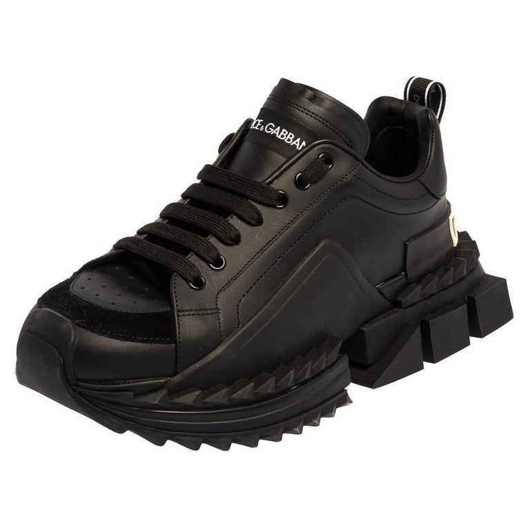 Dolce and Gabbana Black Leather Super King Sneakers Size 42 at 1stDibs | dolce  gabbana super king black, dolce and gabbana shoes super king, dolce gabbana  black