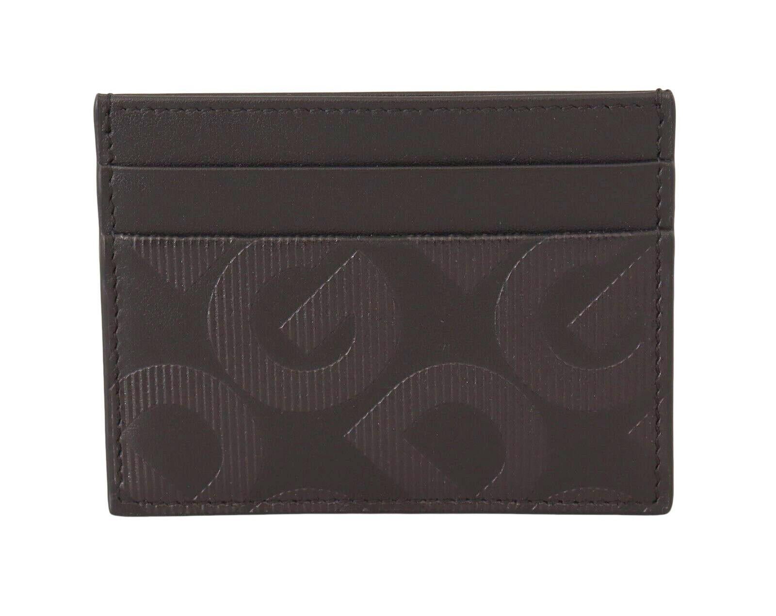 Dolce & Gabbana Black Leather Wallet Cardholder Men Purse with DG Logo In New Condition For Sale In WELWYN, GB