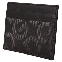 Dolce & Gabbana Black Leather Wallet Cardholder Men Purse with DG Logo