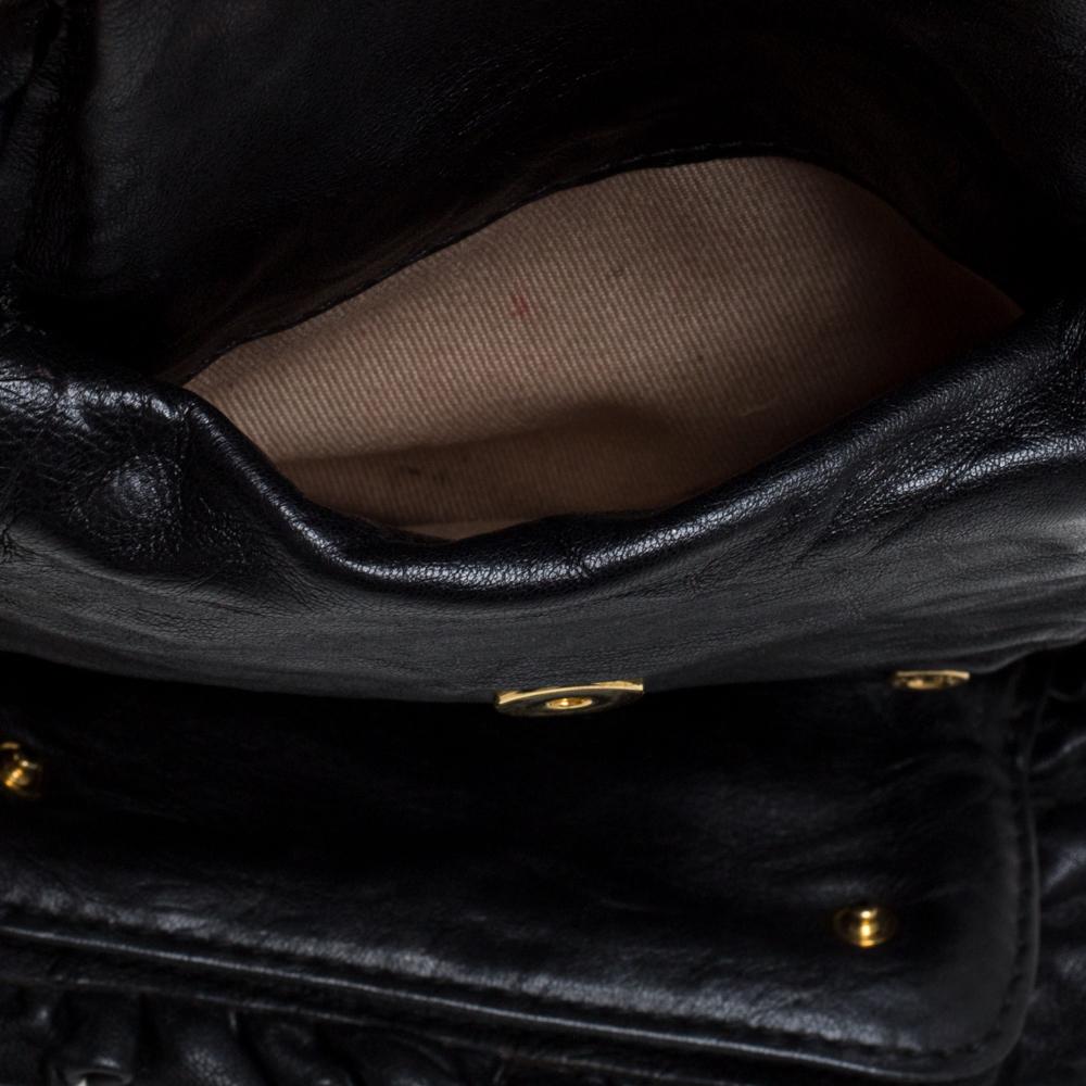 Dolce & Gabbana Black Leather XX Anniversary Ruffle Chain Clutch 7