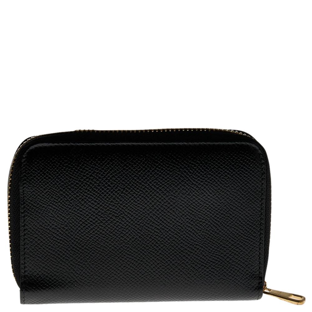 Dolce & Gabbana Black Leather Zip Around Wallet 6