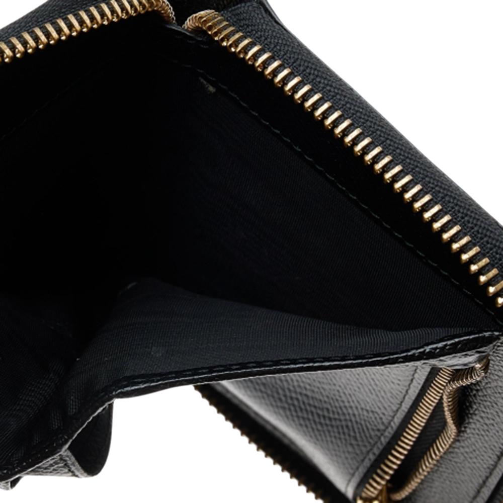Dolce & Gabbana Black Leather Zip Around Wallet 7