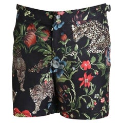 Dolce & Gabbana Black Leopard Floral Swimwear Swim Shorts Beachwear Trunks Boxer