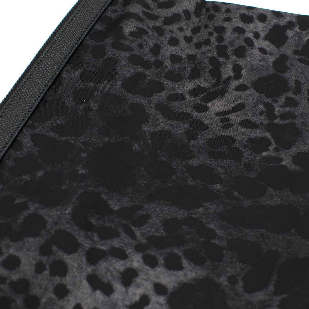 Dolce & Gabbana Black Leopard Print Pouch One size 2