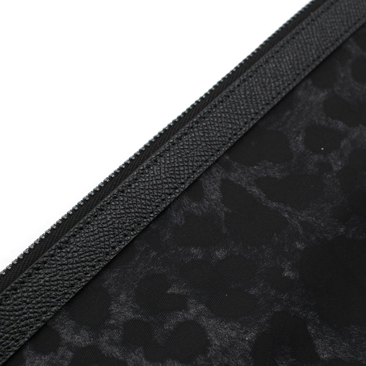 Dolce & Gabbana Black Leopard Print Pouch One size 3