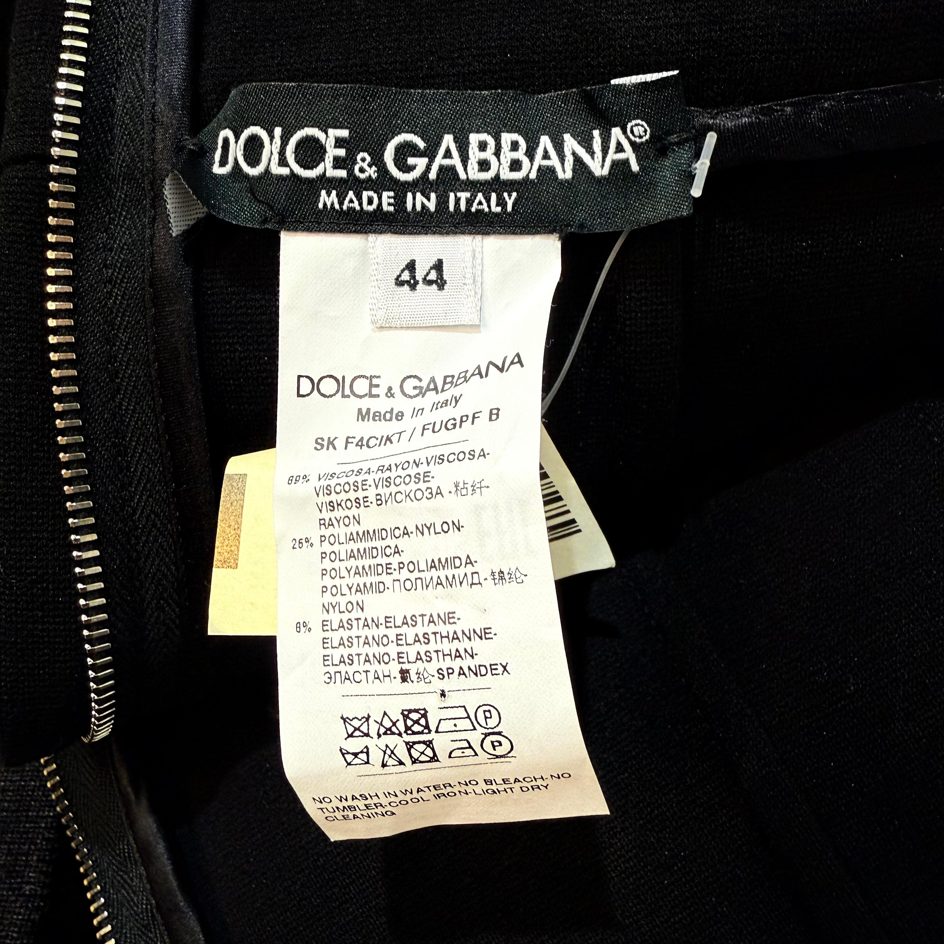 Dolce & Gabbana Jupe longue noire FR 40 / IT 44 en vente 1