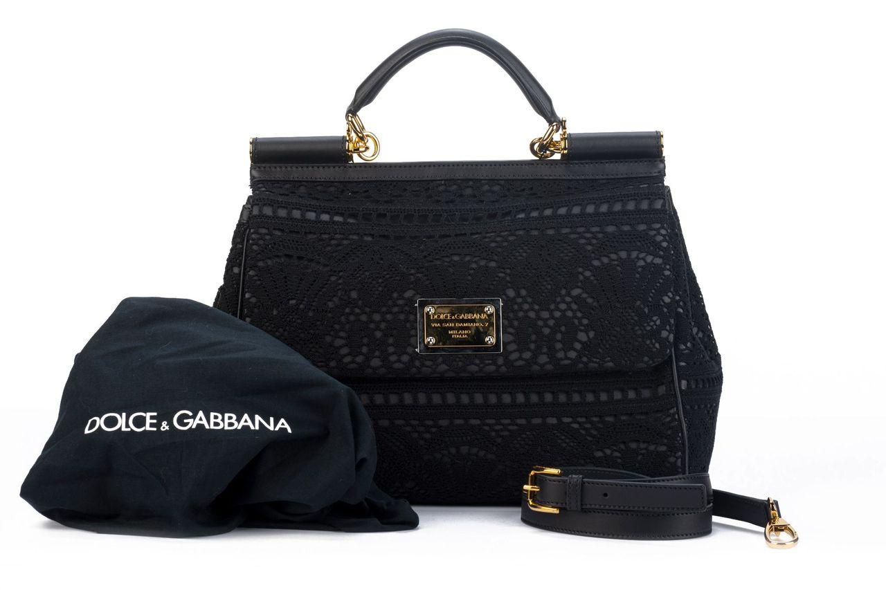 Dolce & Gabbana Black Macrame’ Bag For Sale 9