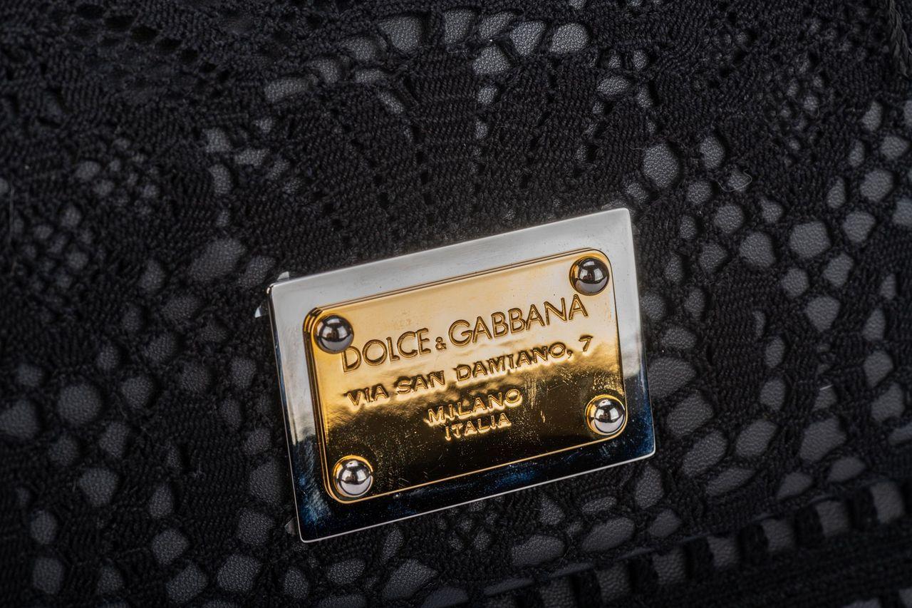 Dolce & Gabbana Black Macrame’ Bag For Sale 2