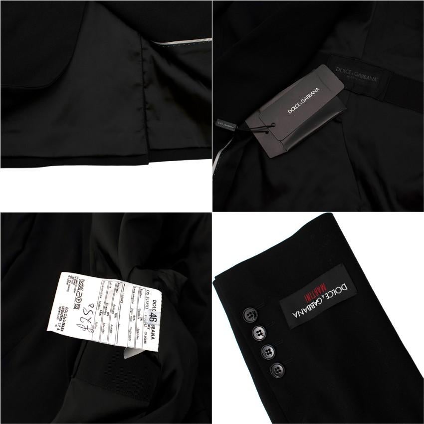 Dolce & Gabbana Black Martini Two Piece Suit - Size US10 5