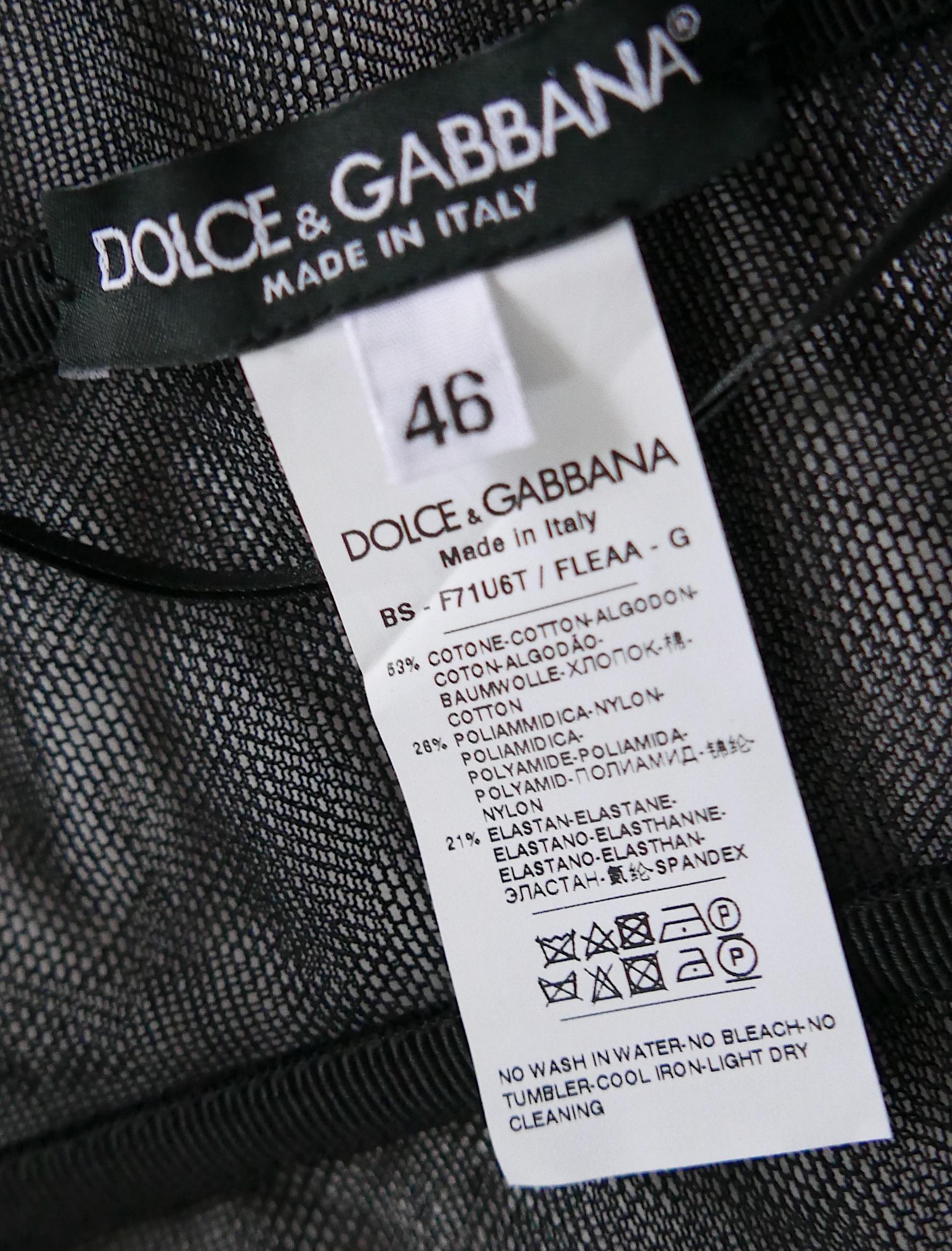 Dolce & Gabbana Black Mesh Corset Bustier Top  For Sale 2