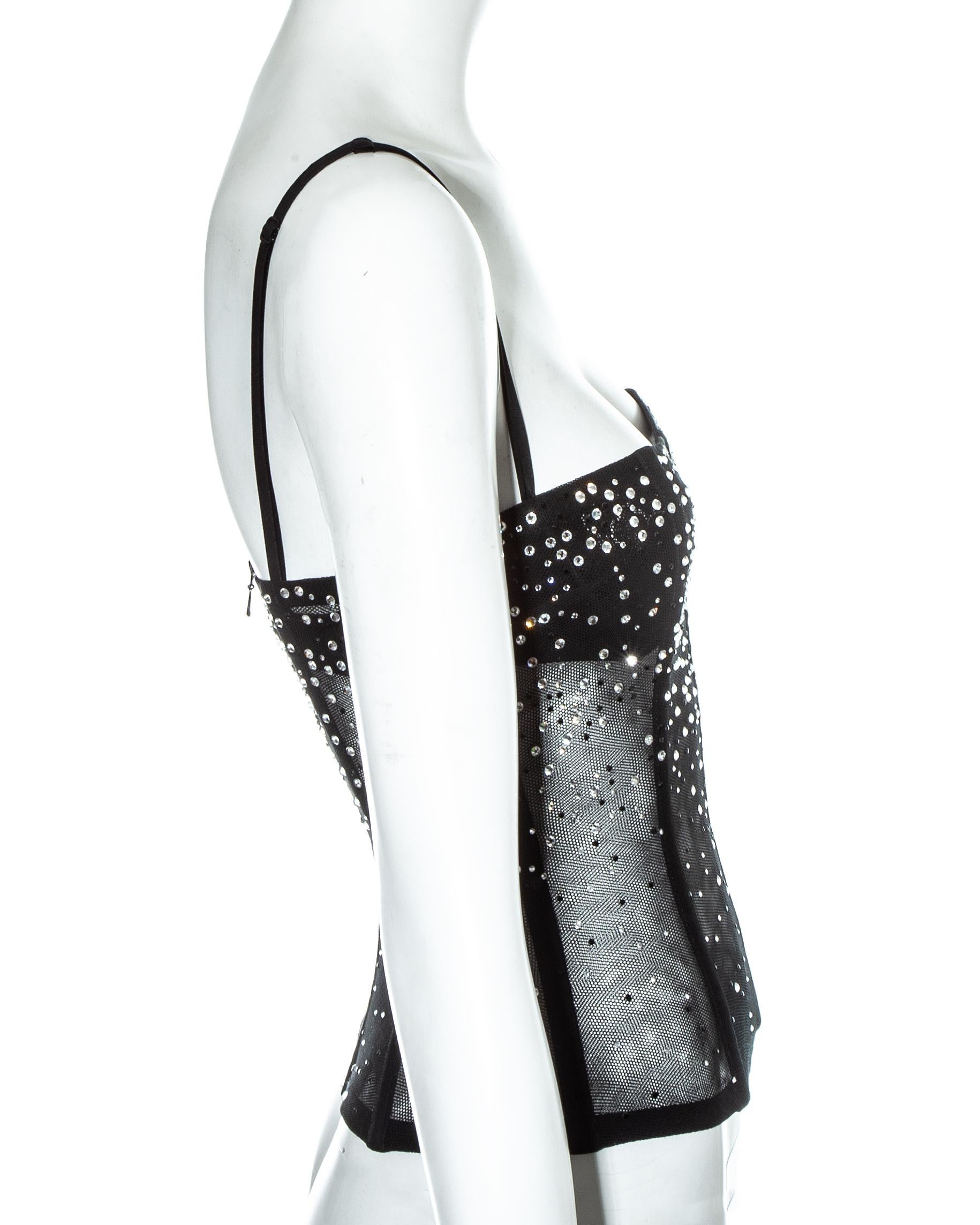 black mesh bustier