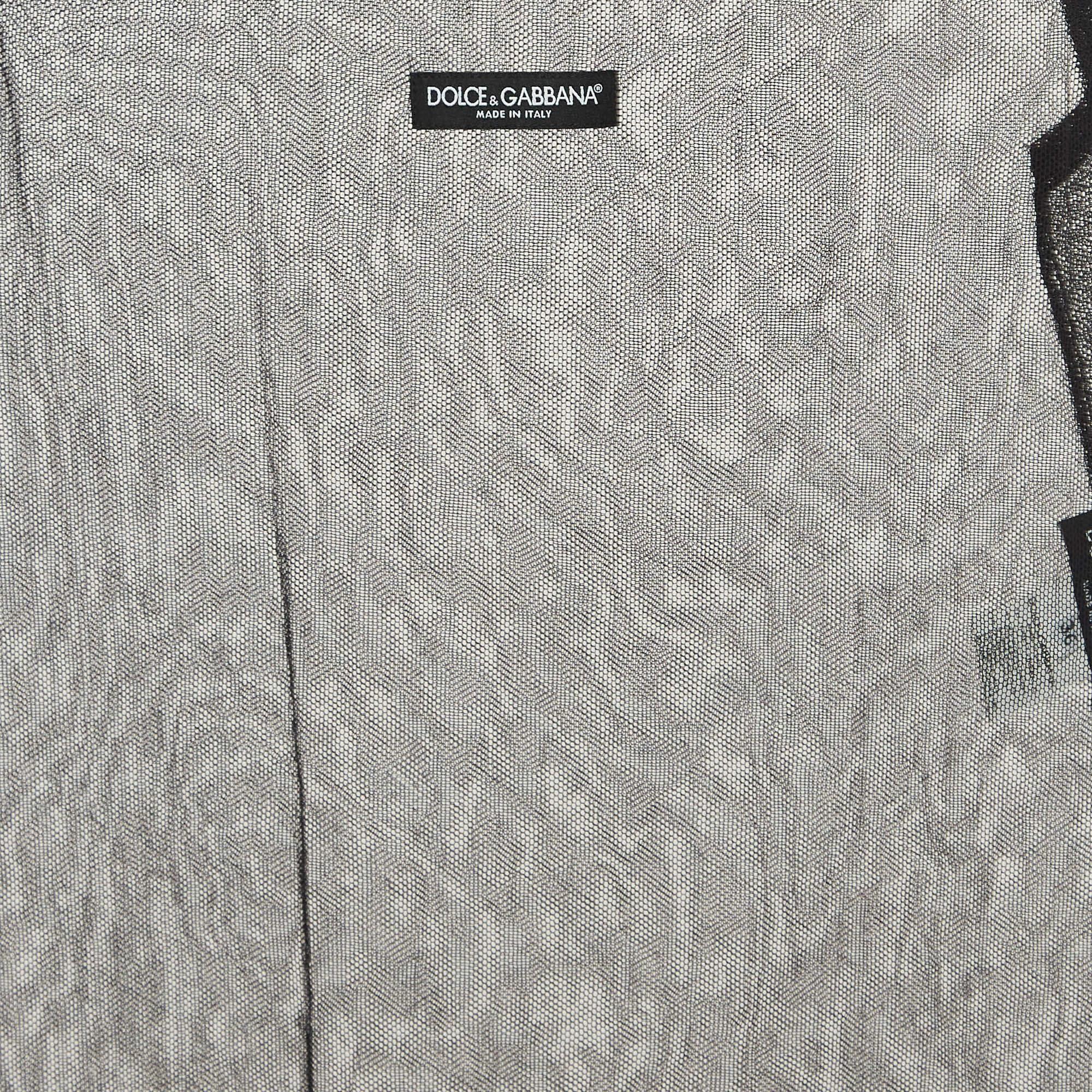 Dolce & Gabbana Black Mesh Sheer Tank Top XS In Excellent Condition In Dubai, Al Qouz 2