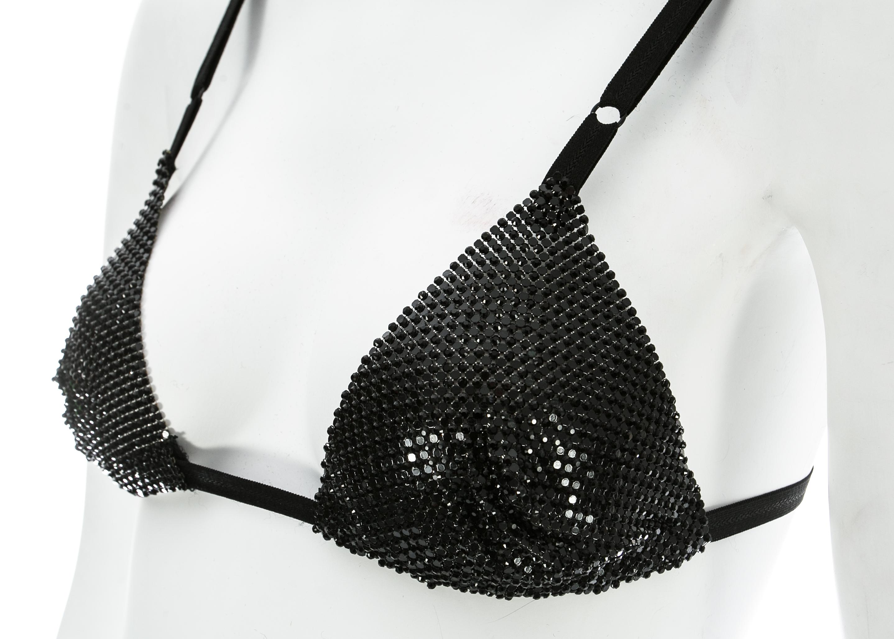 Black Dolce & Gabbana black metal mesh bra, S/S 2000