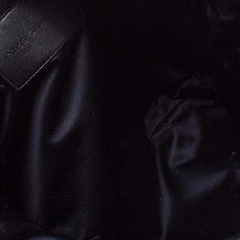 Dolce & Gabbana Black/Metallic Leather Miss Charles Flap Shoulder Bag 3