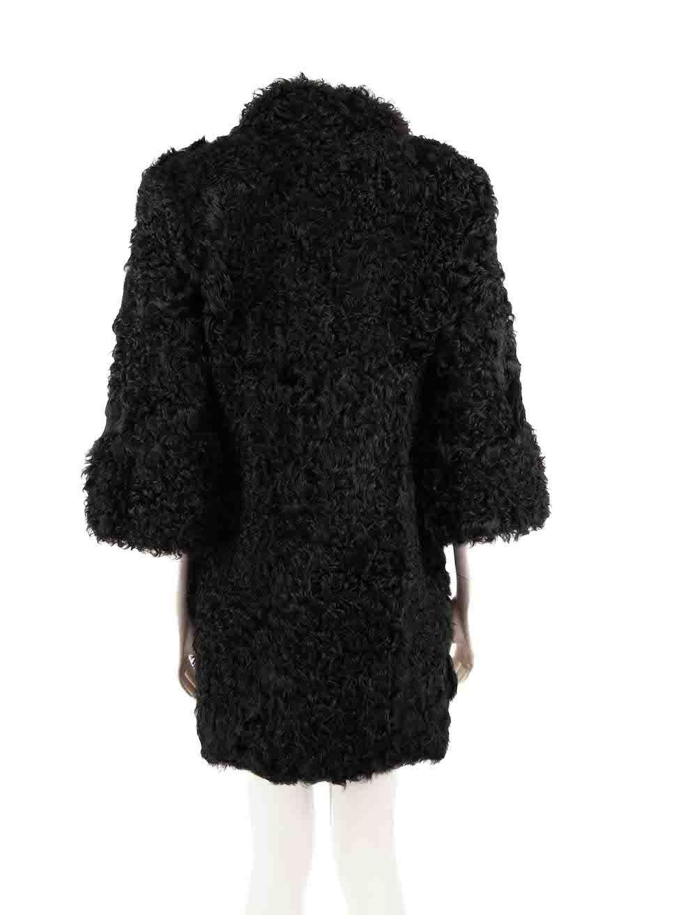 Dolce & Gabbana Black Mid-Length Coat Size M In Good Condition For Sale In London, GB