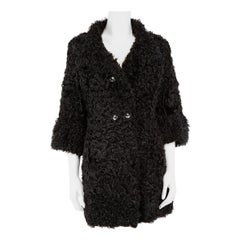 Dolce & Gabbana Black Mid-Length Coat Size M