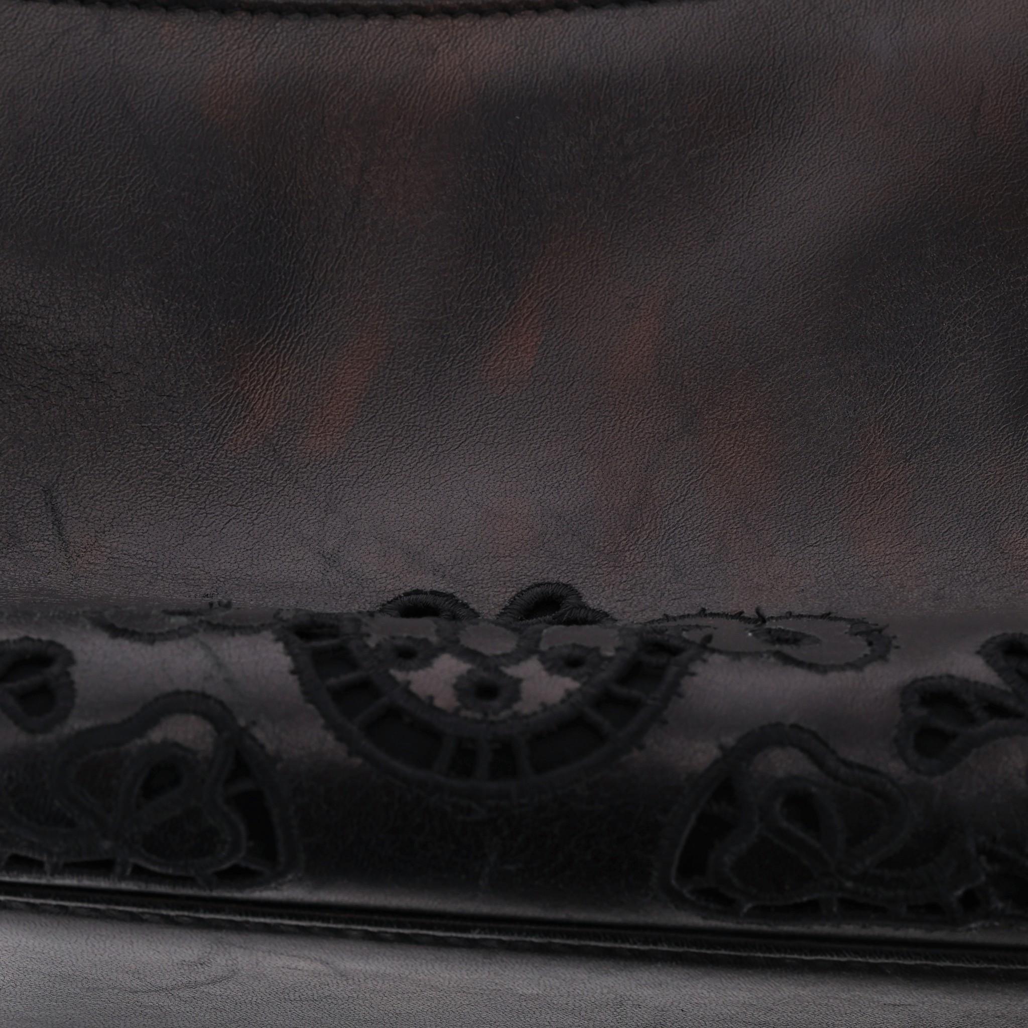 Dolce & Gabbana Black Miss Sicily Floral Embroidered Leather Bag 8