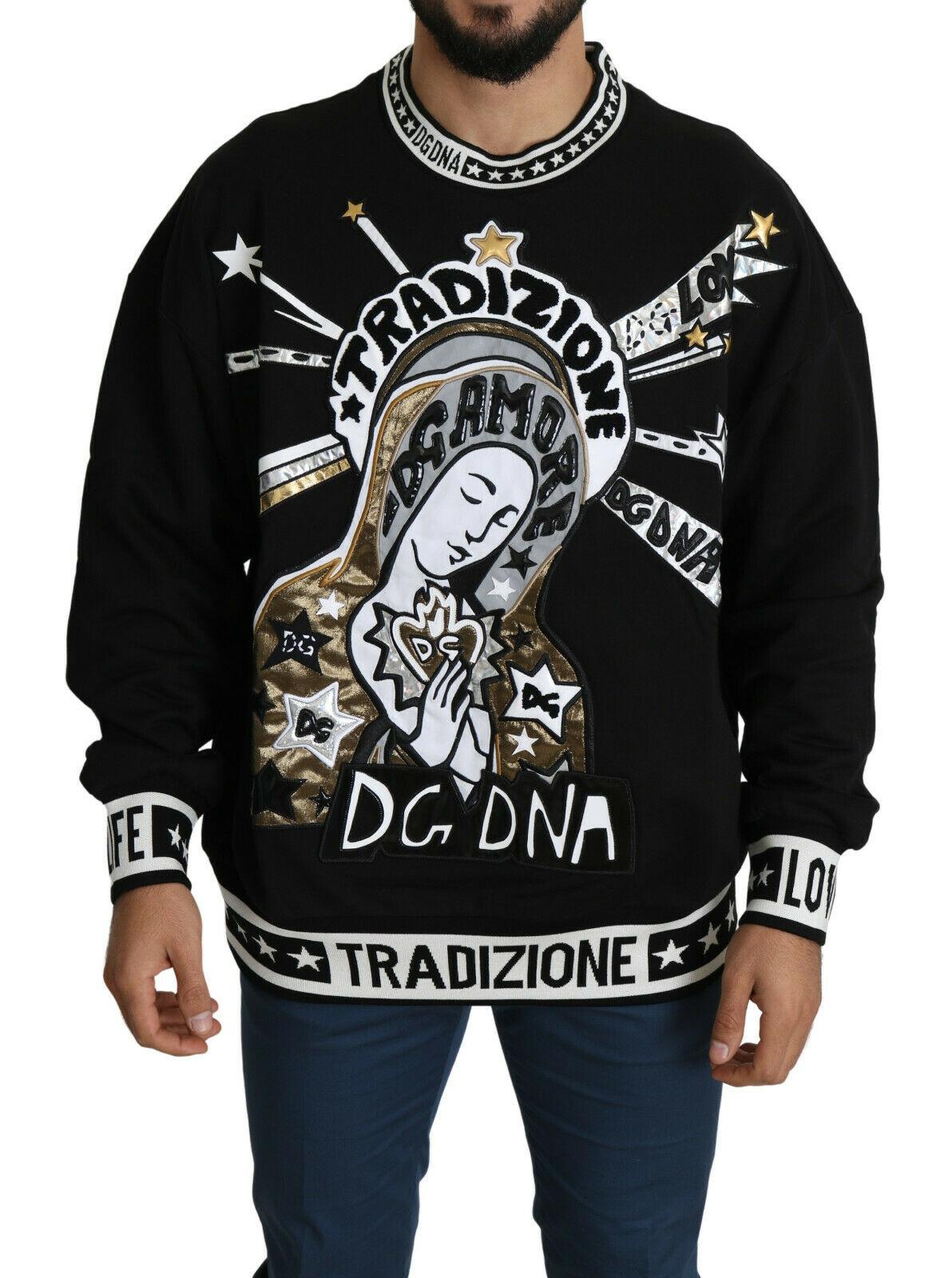 Absolutely stunning, 100% Authentic, brand new with tags Dolce & Gabbana sweatshirt fleece, embroidered detailing, logo, multicolour pattern, long sleeves, knitted cuffs, fully lined, iridescent effect.




Model: Pullover sweater
Color: Black
Logo