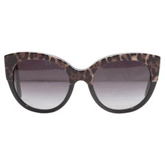 Dolce & Gabbana Black & Multicolor Leopard Print Sunglasses