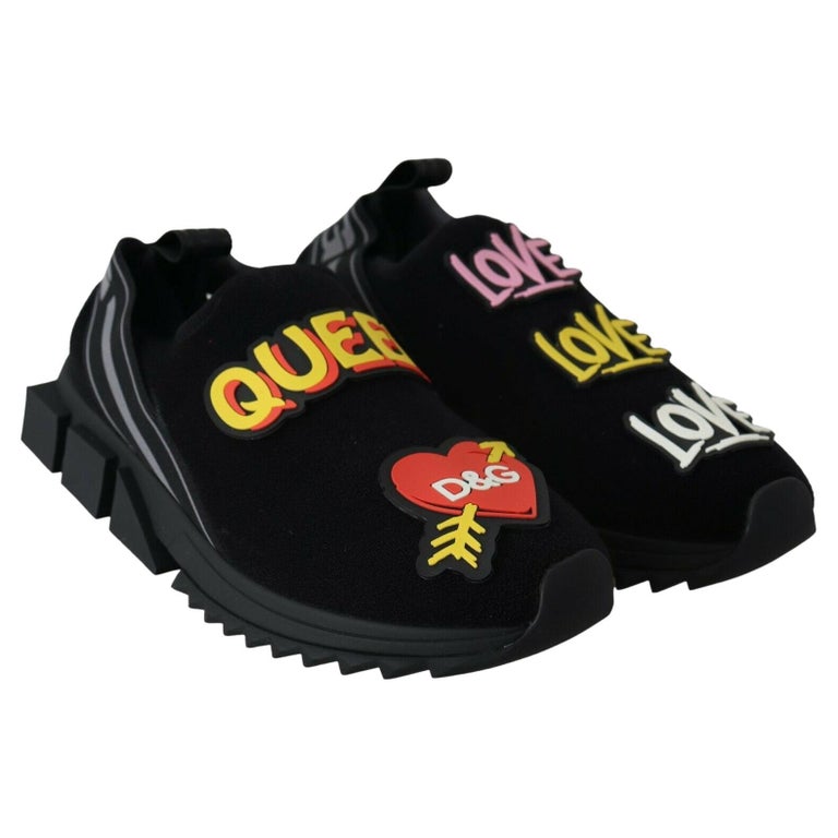 Dolce and Gabbana Black Multicolor Queen Love Sorrento Sneakers Trainers  Shoes For Sale at 1stDibs | dolce gabbana queen, dolce & gabbana sorrento  sneakers, dolce and gabbana sorrento sneakers outfit