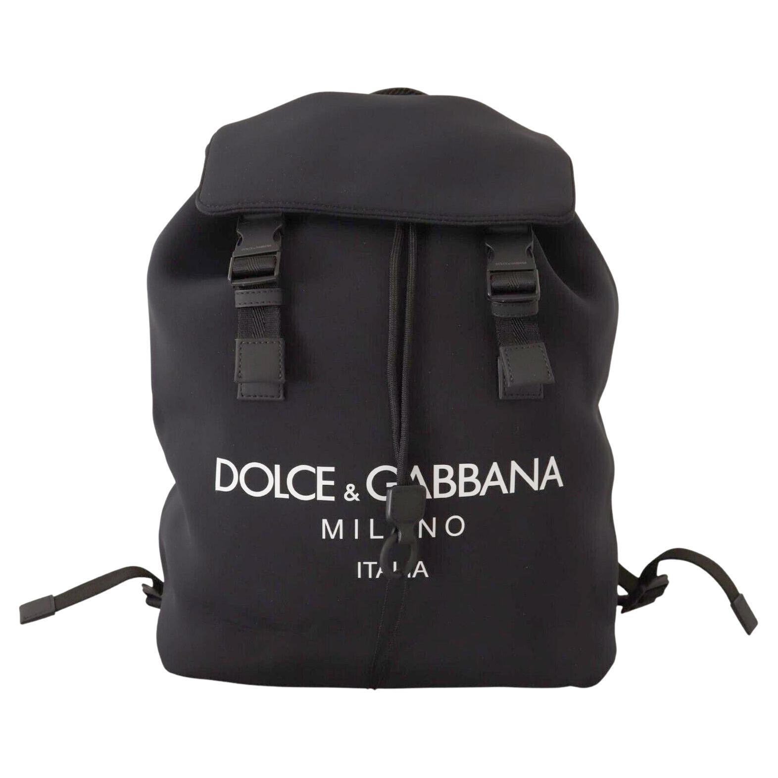 Dolce and Gabbana Black Neoprene Backpack Travel Bag Drawstring Men Logo  Italy at 1stDibs | neoprene travel backpack, lululemon drawstring bucket  backpack