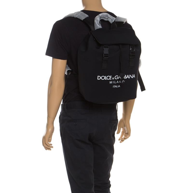 black neoprene backpack