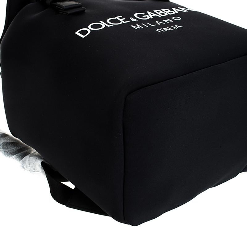 Dolce & Gabbana Black Neoprene Fabric Palermo Tecnico Backpack 2