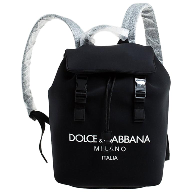 Dolce & Gabbana Black Neoprene Fabric Palermo Tecnico Backpack