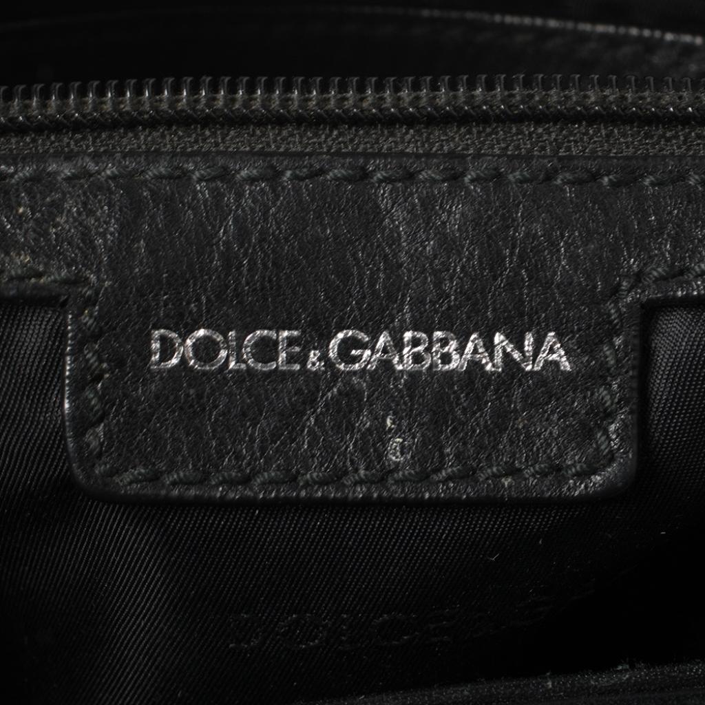 Dolce & Gabbana Borsa messenger in nylon e pelle nera 5