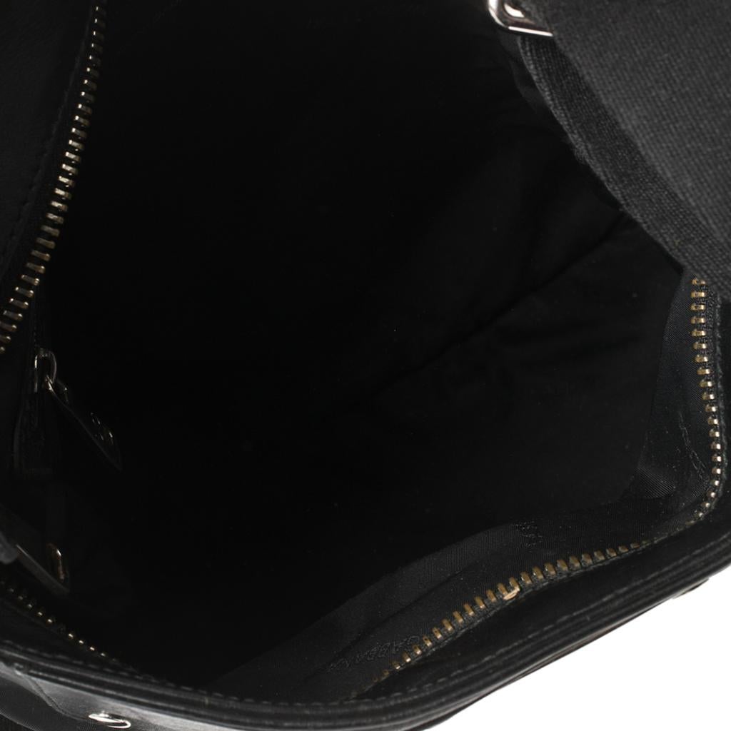 Dolce & Gabbana Borsa messenger in nylon e pelle nera 1