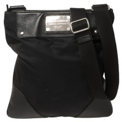 Dolce & Gabbana Borsa messenger in nylon e pelle nera