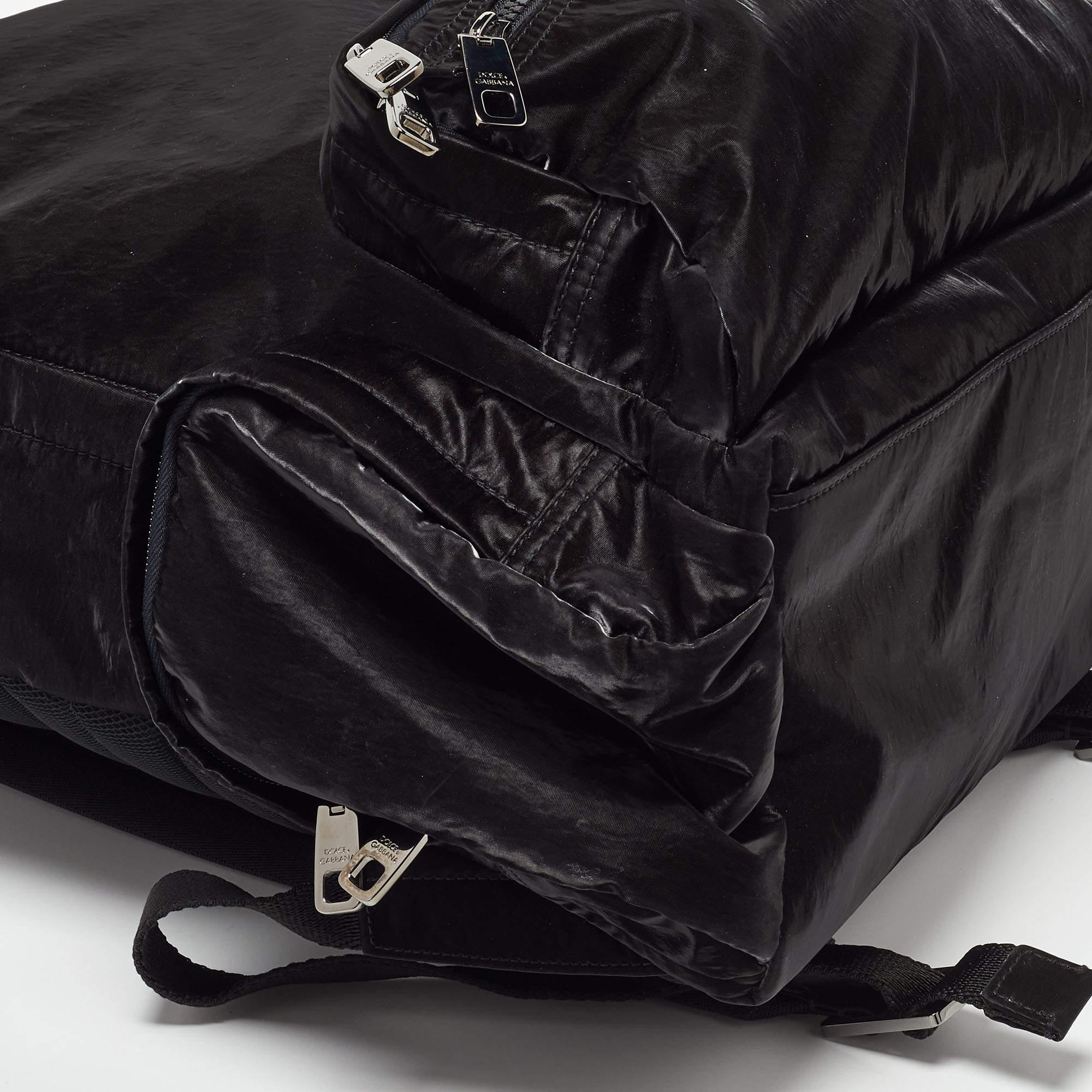 Dolce & Gabbana Black Nylon Backpack 7