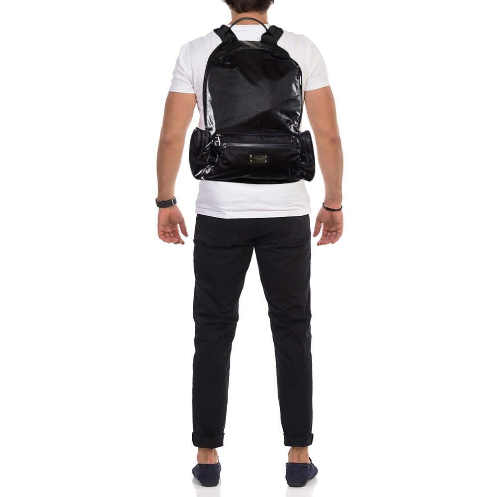 Dolce & Gabbana Black Nylon Backpack In Good Condition In Dubai, Al Qouz 2
