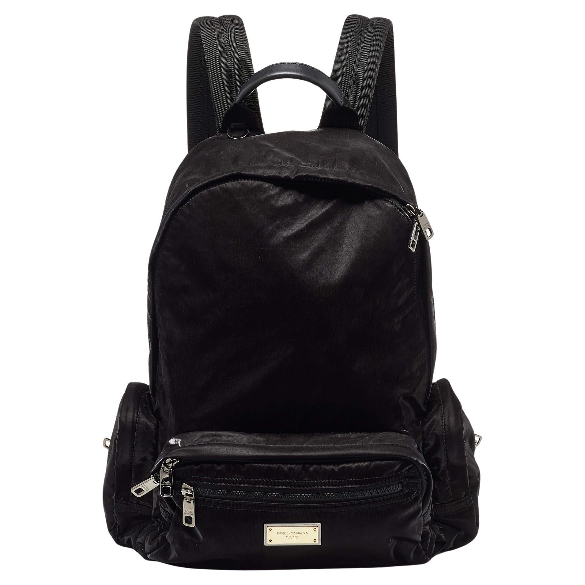 Dolce & Gabbana Black Nylon Backpack