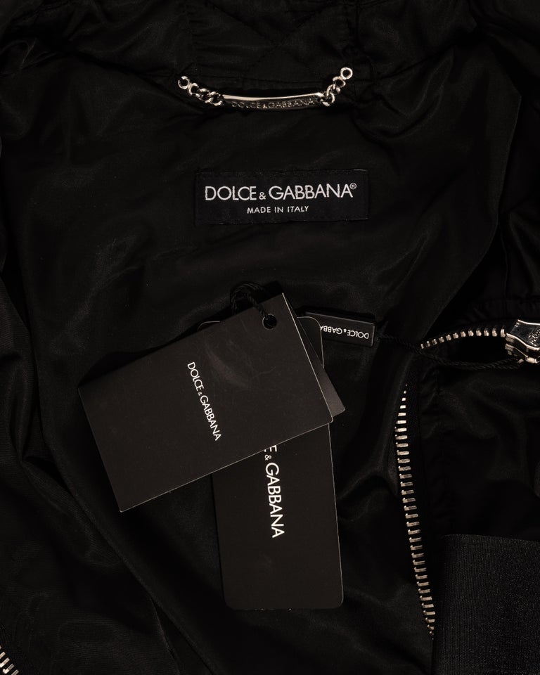 Dolce & Gabbana black nylon cropped parachute bondage jacket, fw 2003 For Sale 4