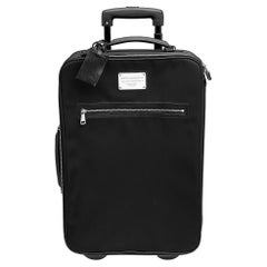 Dolce & Gabbana Black Nylon Trolley Luggage