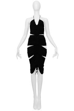 Dolce & Gabbana Black Open Slit Dress 2003