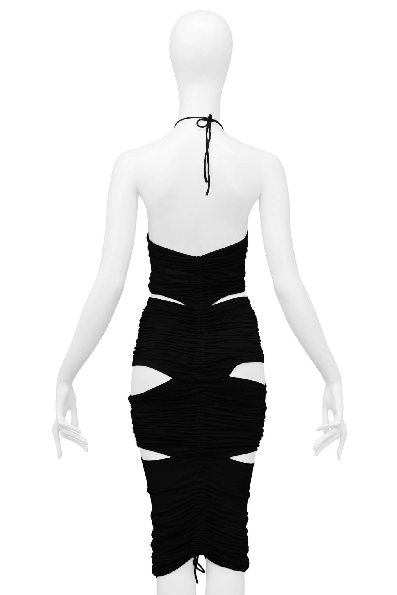 Women's Dolce & Gabbana Black Open Slit Dress 2003
