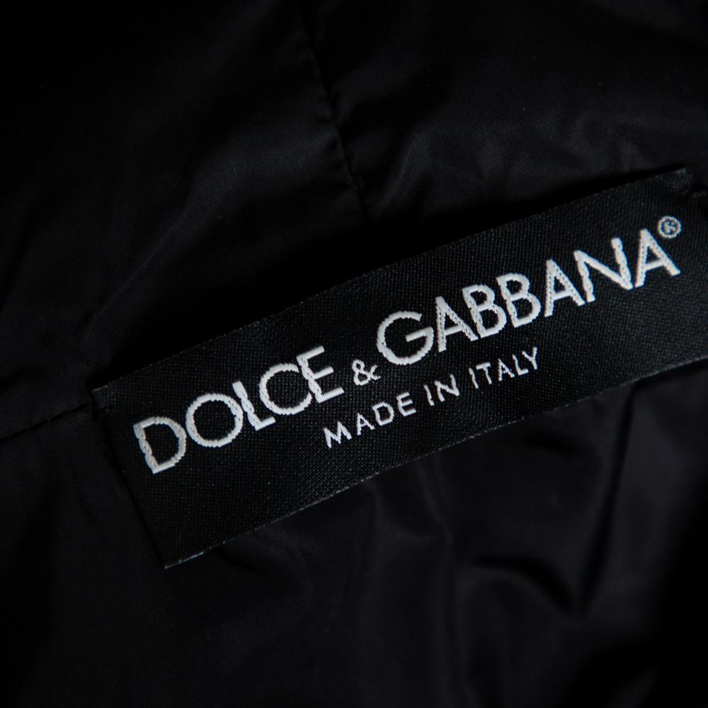 Dolce & Gabbana Schwarz Eule Patch Hoodie Bomberjacke M 1