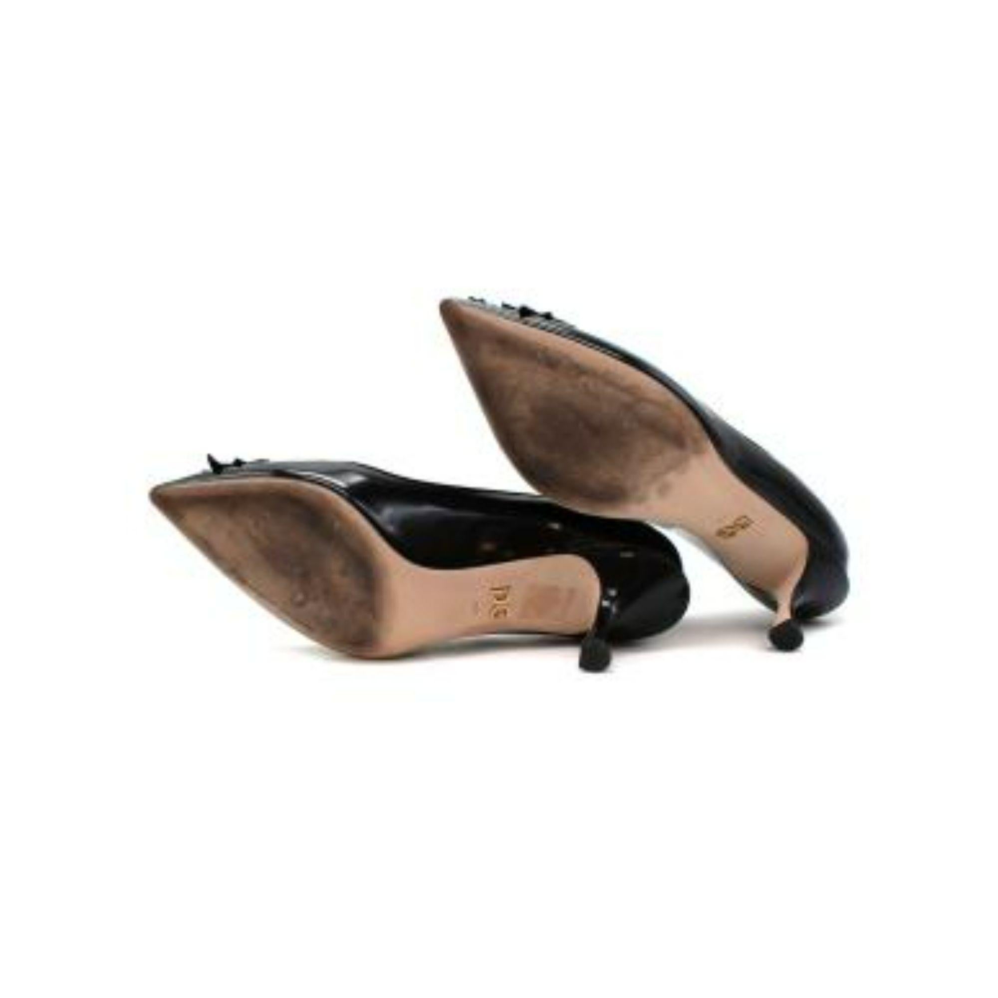 Dolce & Gabbana Black Patent Comic Embellished Pumps 3