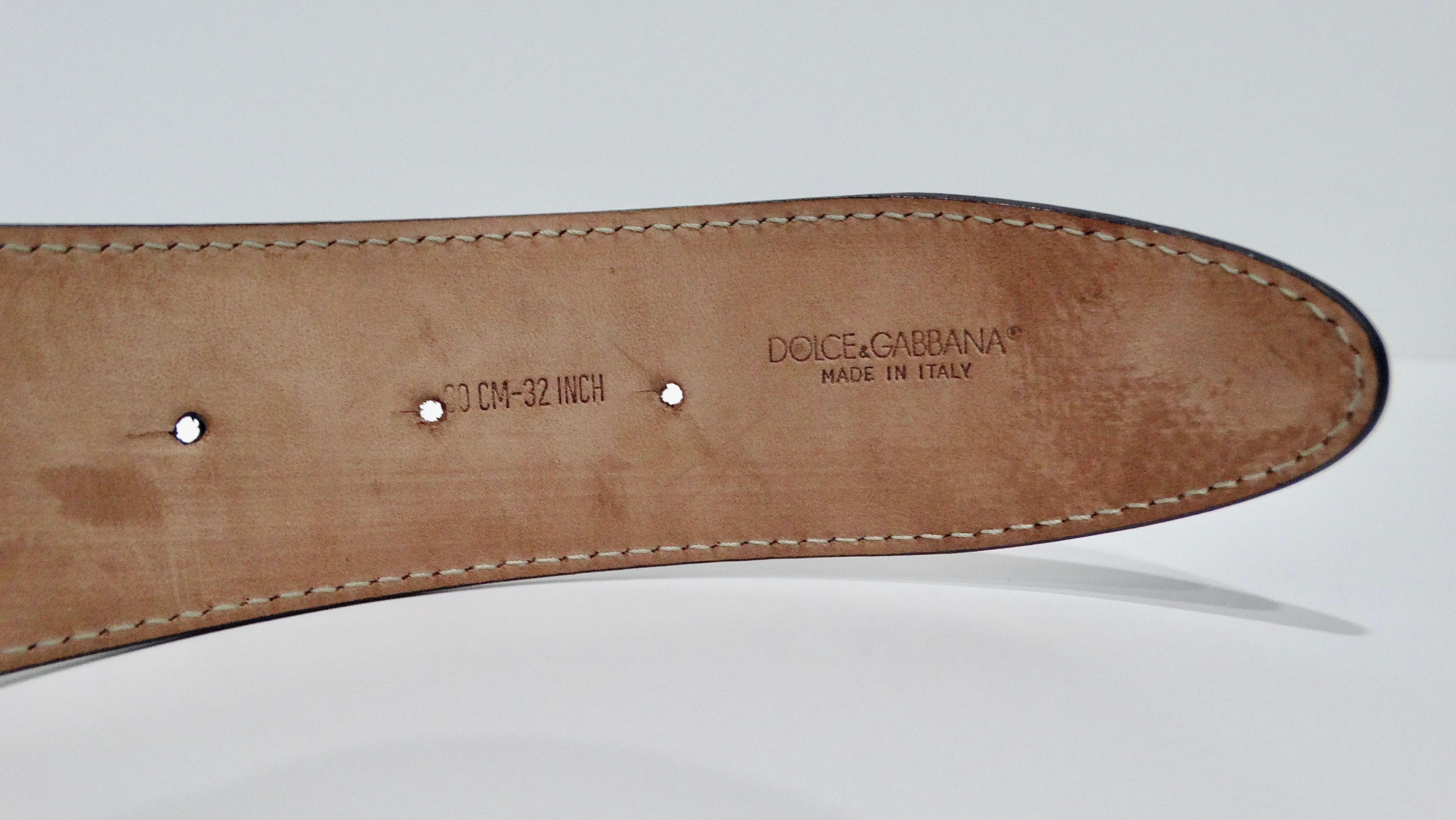Dolce & Gabbana Black Patent Leather Belt For Sale 4