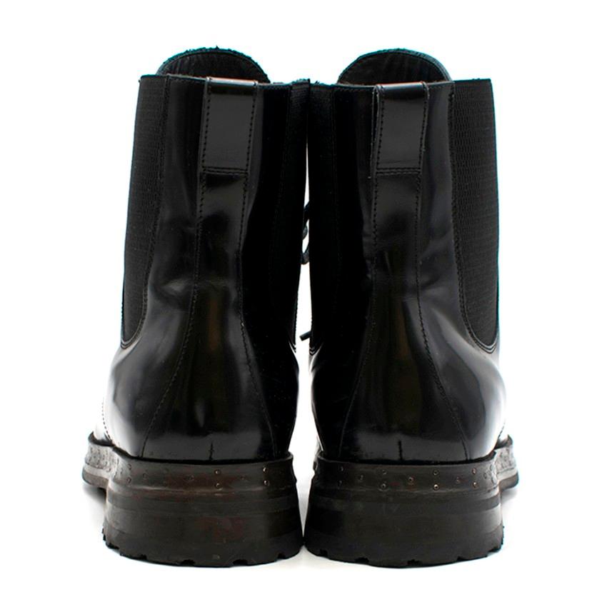 Dolce & Gabbana Black Patent-Leather Boots In New Condition For Sale In London, GB