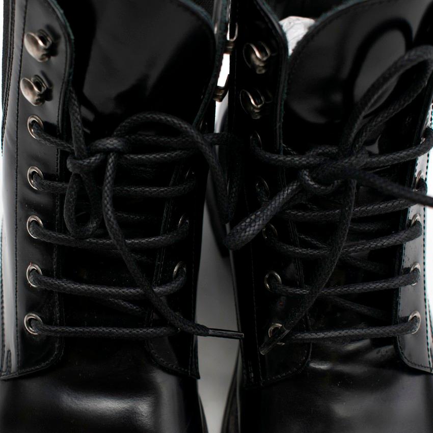 Women's or Men's Dolce & Gabbana Black Patent-Leather Boots For Sale